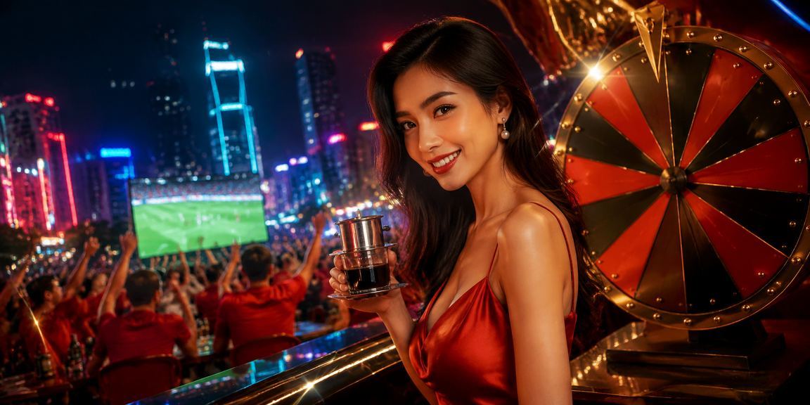 Người dùng TP. Hồ Chí Minh uống cà phê và tham gia rút thăm may mắn trực tuyến