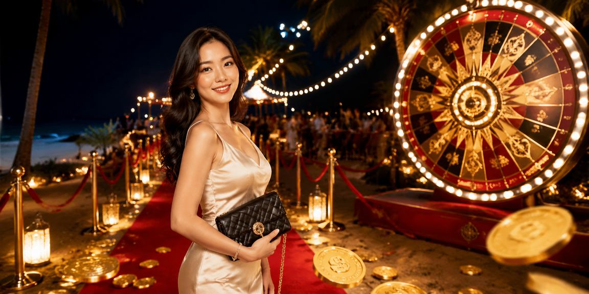 Người dùng Phú Quốc tham gia rút thăm trúng thưởng tại bờ biển qua ứng dụng trực tuyến